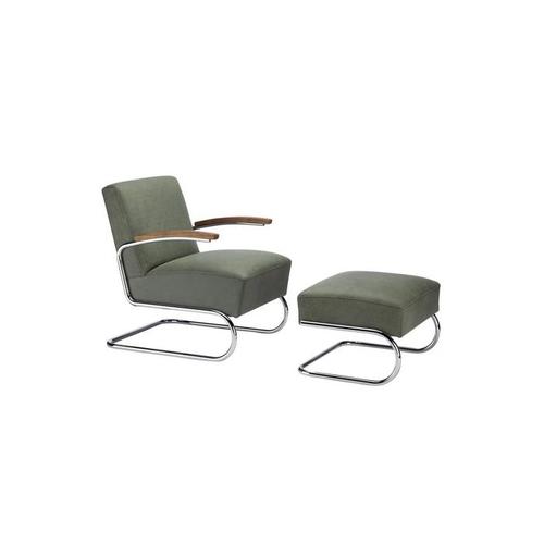 Thonet S 411 Armchair With Ottoman Leather
