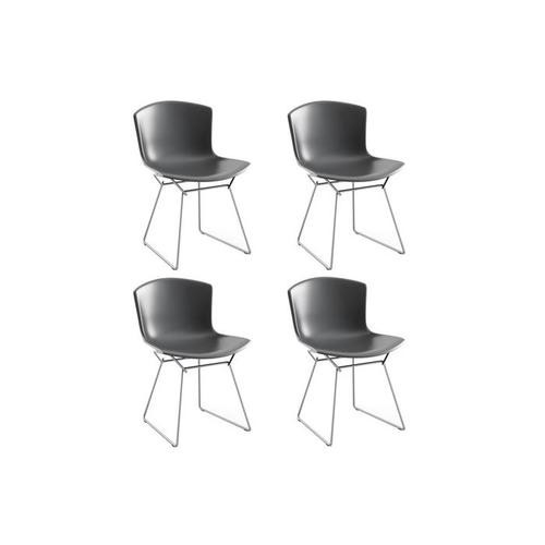 놀인터네셔널 Knoll international Bertoia Molded Shell Side Chair Frame Chrome Set of 4