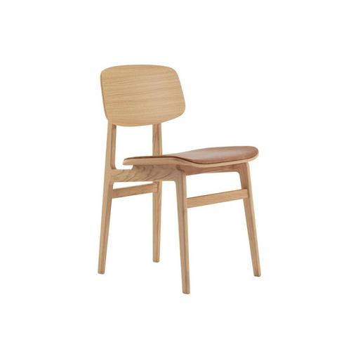 Norr 11 NY11 Dining Chair Leather Natural Oak Base