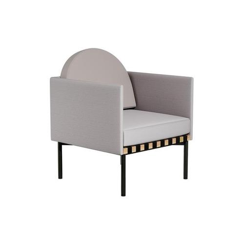 프티프리처 Petite friture Grid Armchair With 2 Armrests Frame Oak