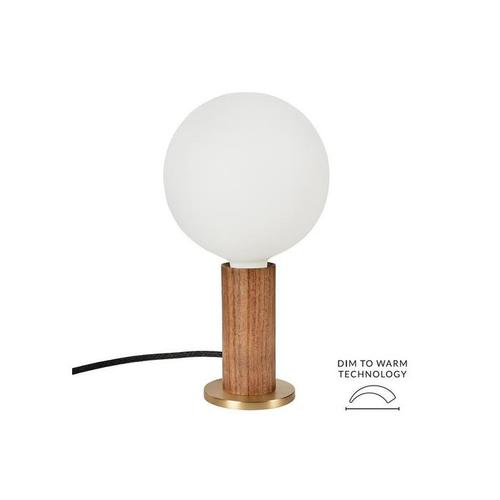 Tala Walnut Knuckle Table Lamp + Sphere IV LED E27 8W Dim To Warm